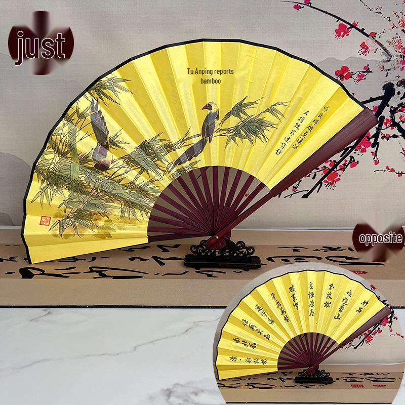 8-Inch & 10-Inch Double-Sided Chinese Ink Painting Folding Fan for Men and Women