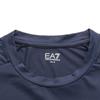 Emporio Armani EA7 Series Letter Logo Print Mesh Spliced Short Sleeve T-Shirt Men tops Blue 8NPT22-PJEMZ-1554