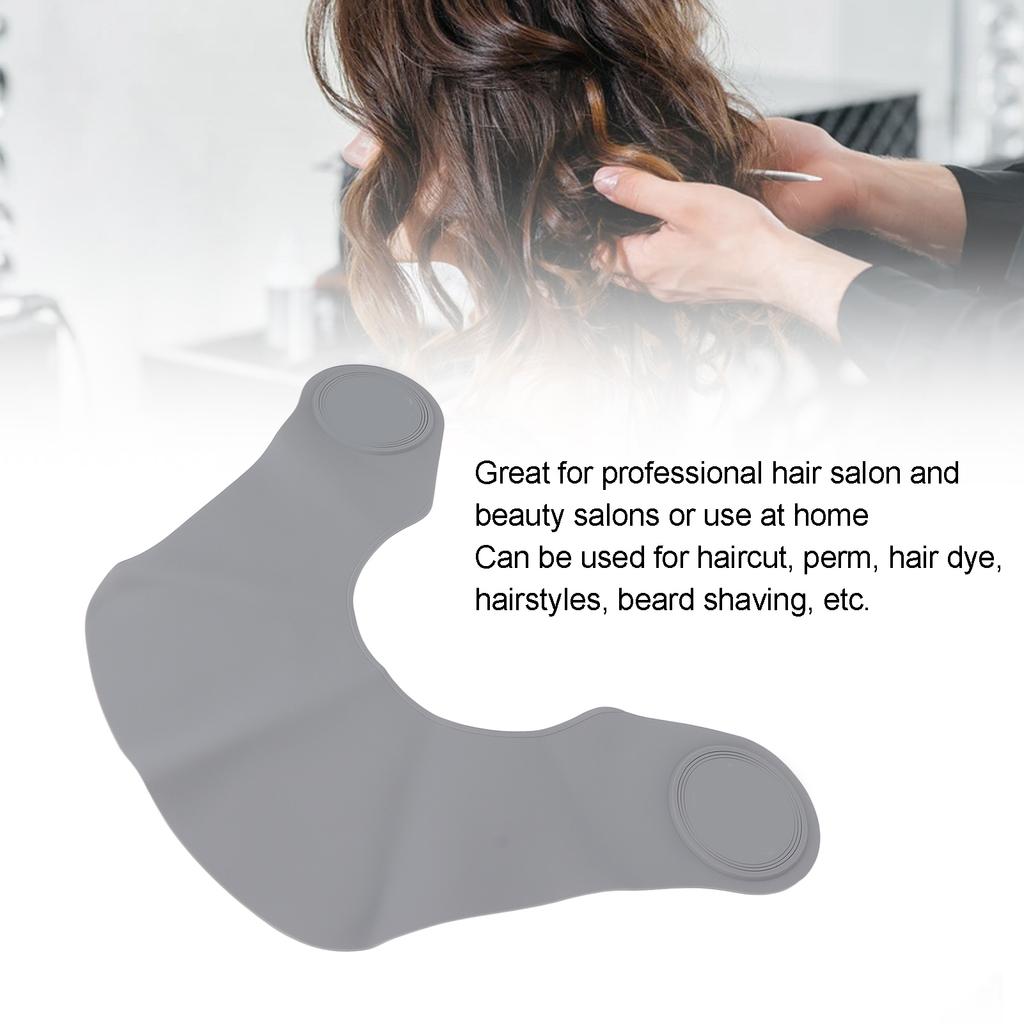 Haircut Neck Collar Soft Silicone Waterproof Hair Coloring Dyeing Neck Shawl Wrap for Barber Shop