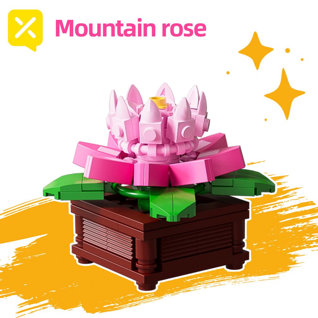 ToylinX Succulent Flower Potted 115PCS Building Blocks Toy Model Garden Kids And Adult  Festive Gifts Christmas Halloween Easter