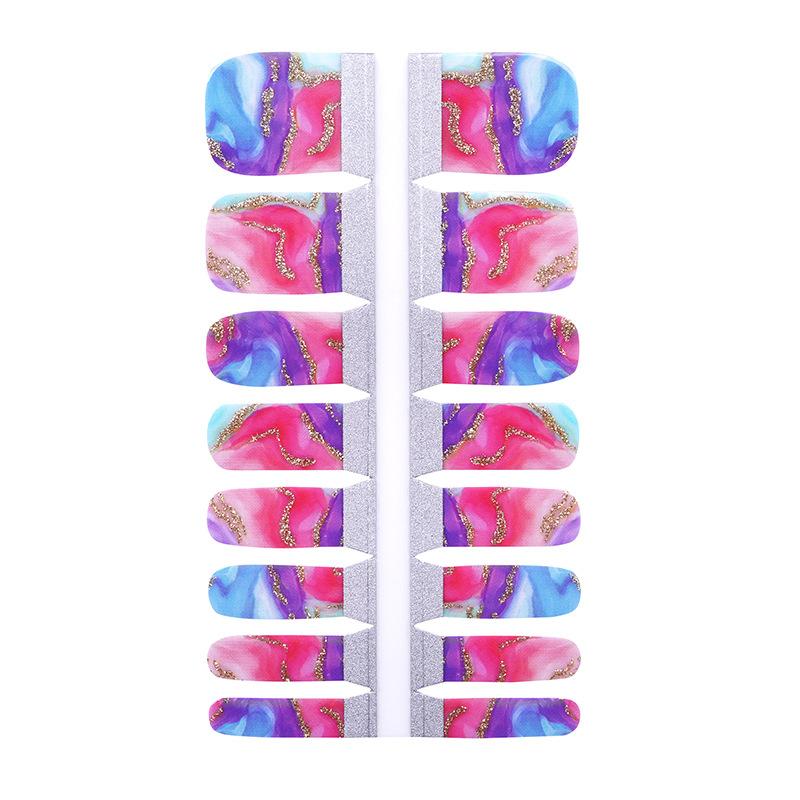 16 Series White-looking Long-lasting Waterproof Foot Patch Nail Art Sticker Nail Polish Film Nail Art Sticker