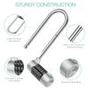 5 Digit Combination Padlock 4.65 Inch Long Shackle Resettable Padlock Lengthened Gym Lock Waterproof for School Gym Locker Fence