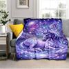 1PC Custom Name Unicorn Dreams Space blanket versatile,all-season throw suitable for the living room,bedroom,camping,travel,and gift