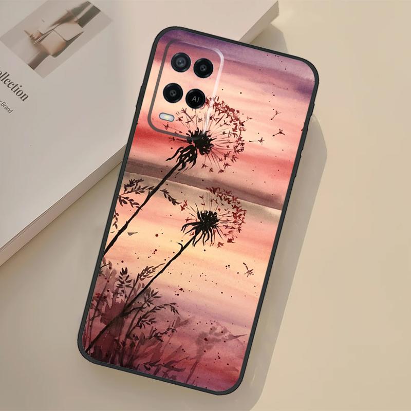 Dandelion Case For Oppo A76 A96 A16 A17 A18 A60 A80 A40 A38 A58 A78 A98 A94 A74 A54 A15 A57 A77 A5 Pro