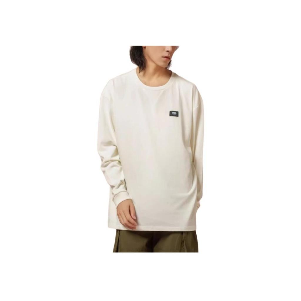 Vans Back Logo Print Loose Round Neck Pullover Long Sleeve T-Shirt Unisex Tops Off-White VN00092PFS8