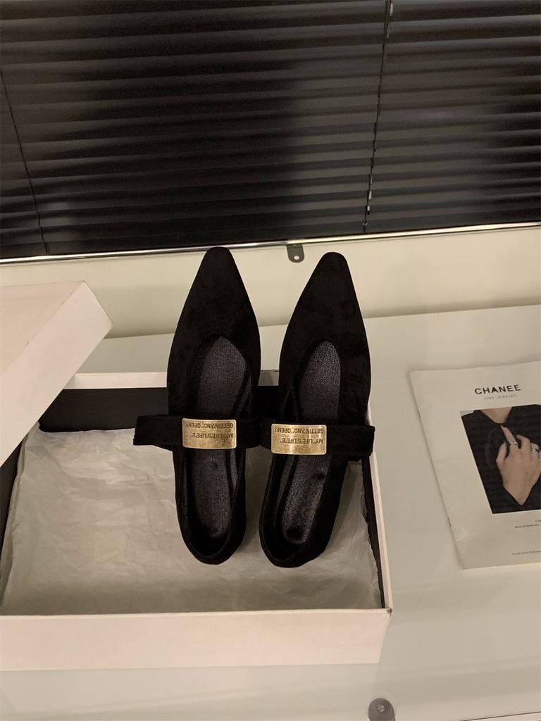 Inner height increase pointed red Mary Jane evening shoes women's shoes 2025 new spring and autumn leopard print small single shoes