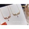 Creative Simple Jewelry Aurora Water Drop Planet Necklace Women's Korean Style Clavicle Chain Versatile Temperament Gift