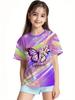 Abbigliamento Bambina Vestiti Bambina Maglietta Manica Corta Bambina Stampa Farfalla Carina Kawaii Girocollo Top Bambina Vestiti Estivi Bambini