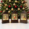 Retro Christmas Lantern LED with Music, Snowfall Effect, Light-up Cabin