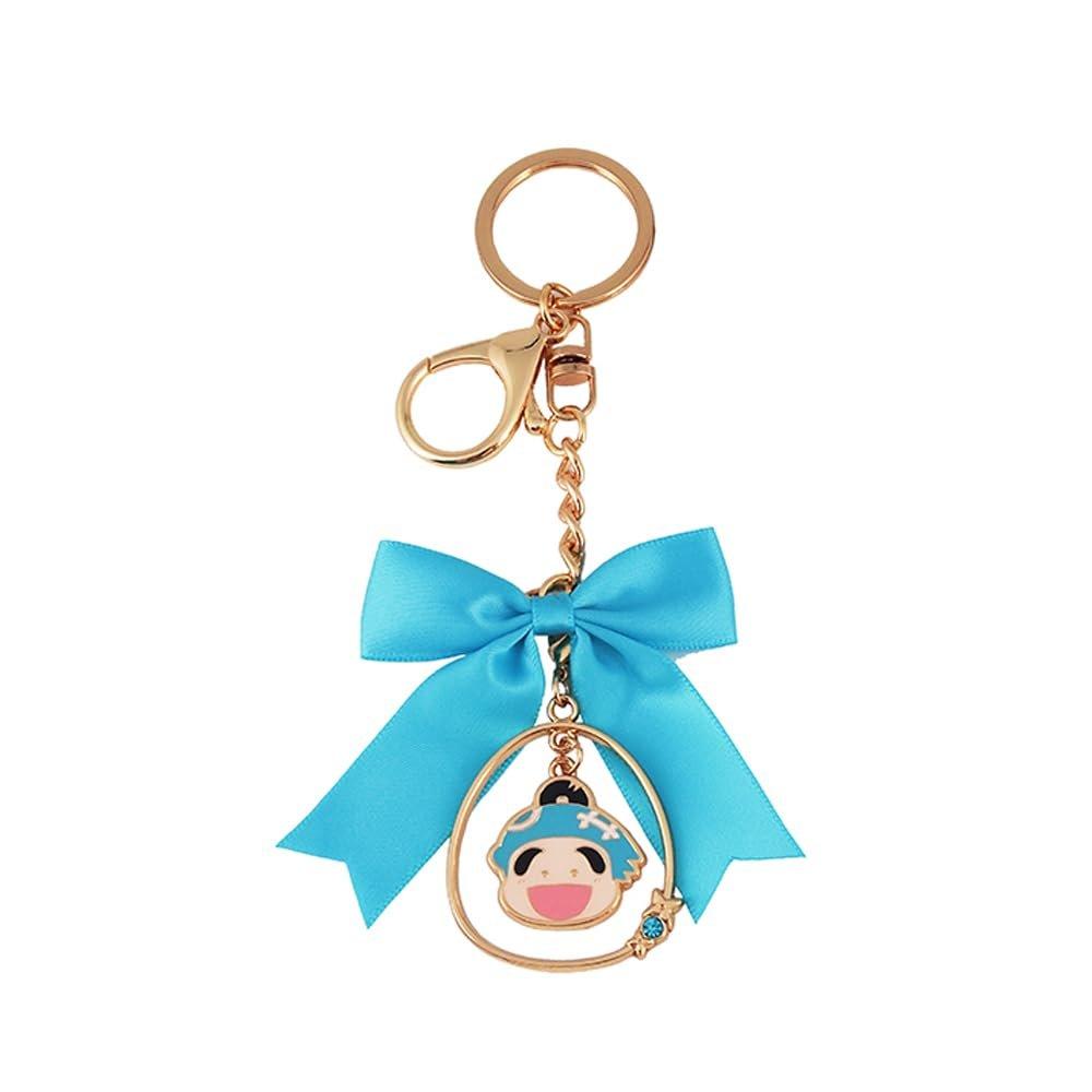 Tapioca Nintama Rantaro Shinbei Fukutomi Shaking Bag Charm Anime Ribbon Keychain Accessory