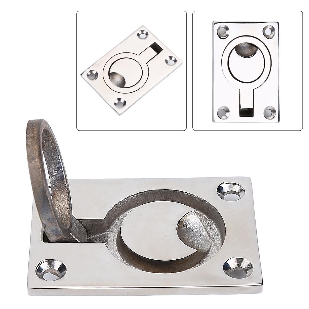 Stainless Steel  Handle Flush Hatch Locker Cabinet Pull Lift Boat Marine Yacht Hardware