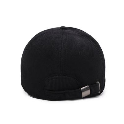 Novo chapéu masculino simples boné quente meia-idade e idosos empilhados chapéu de algodão grosso proteção auricular ao ar livre boné de beisebol