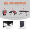 10 Player Foldable Poker Table, Blackjack Texas Holdem Poker Table with Padded Rails and Stainless Steel Cup Holders, Portable Folding Card Board Game