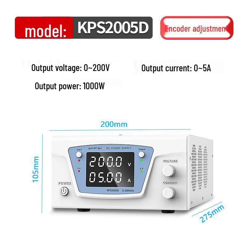 Gudao KPS2005D Adjustable DC Power Supply 200V 5A for Battery Charging & Motherboard Testing