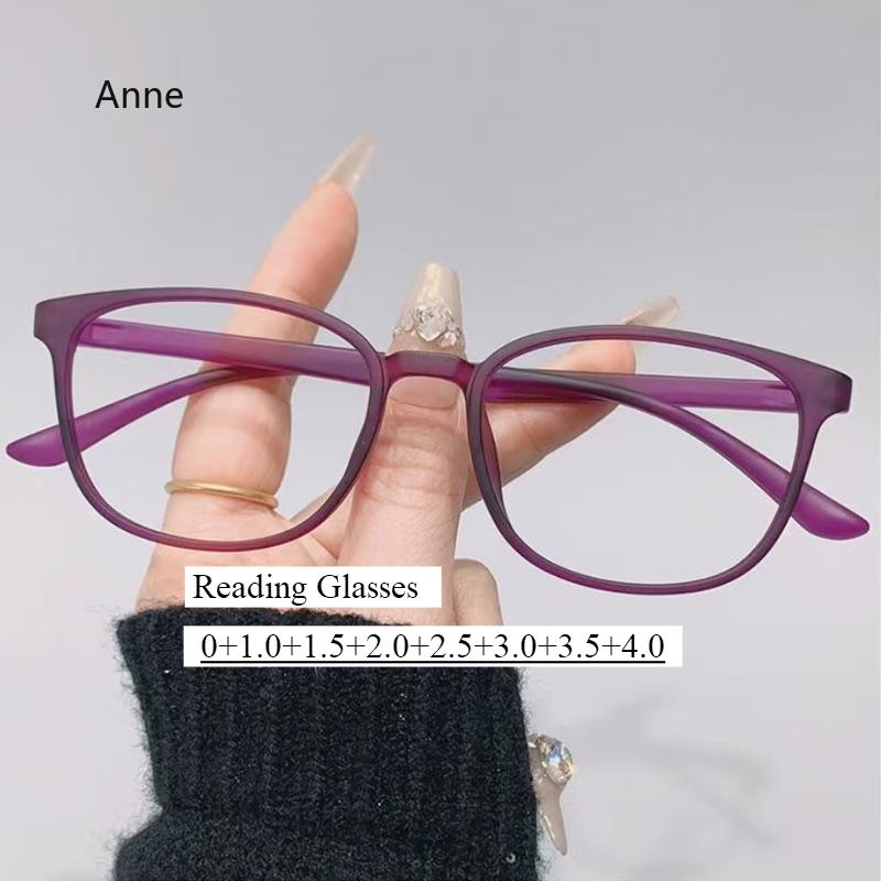 Lightweight Foldable Reading Glasses +1.00 to +4.00 - Anti Blue Light Computer Glasses with Spring Hinge (TR90 Frame)