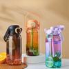 Farbverlauf Wasserbecher, ohne Lack, neue Doppeltrink-Tragflasche für Fitness, Outdoor-Sport, große Kapazität mit Skala
