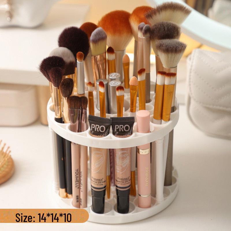 Make-up-Pinselständer: Kreatives Schreibtisch-Aufbewahrungsregal mit 45 Löchern zum Reinigen, Trocknen und Organisieren großer Kapazitäten