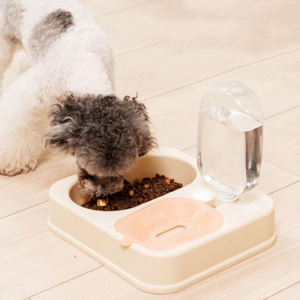 

Detachable Pet Cat Food Water Dispenser Plastic Dog Cat Drinker Feeder Home білий