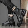 Trendy Men's Boots High Top Work Boots for Men Casual Shoes Punk Style Motorcycle Ankle Boots High Quality Winter Boots