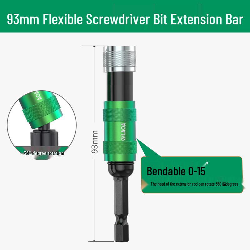 Universal Multi-Angle Bit Extension Adapter for Electric Screwdrivers