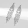 High-end Luxury Full Diamond Long Fringed Earrings for Women