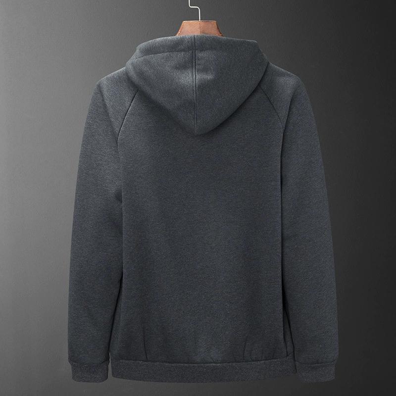 Autumn Winter Thicken Hooded Cotton Winter New Plus Cashmere Men's Casual Lamb Cashmere Plus Size Hoodie Plush Coat Streetwear