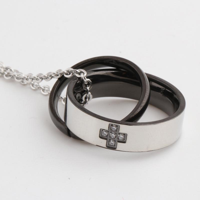 European and American Double Layer Heart Pendant Titanium Necklace - Valentine's Day Gift