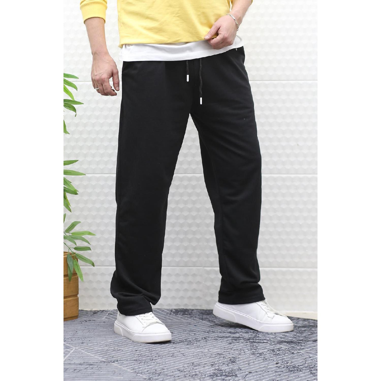 

Мужские тонкие летние мешковатые спортивные штаны S чёрный