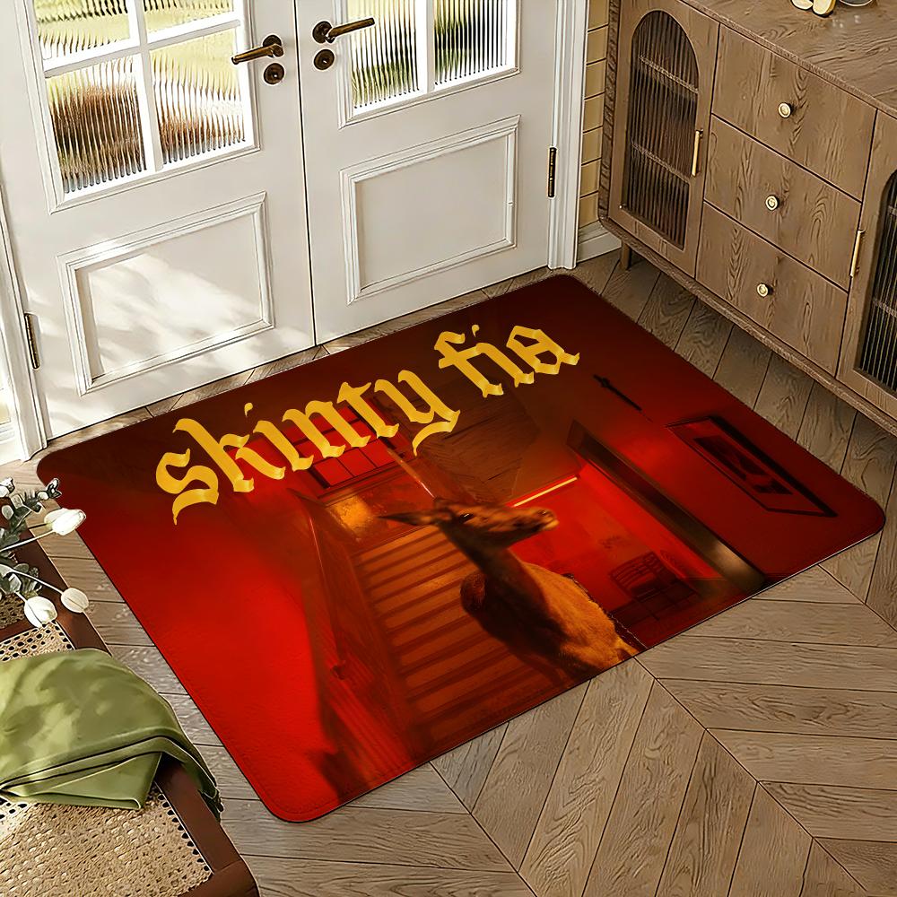 Band F-Fontaines D C Floor Mat Soft Thickened Absorbent Non-Slip Bedroom Living Room Door Mat Home Decor Flannel Rugs