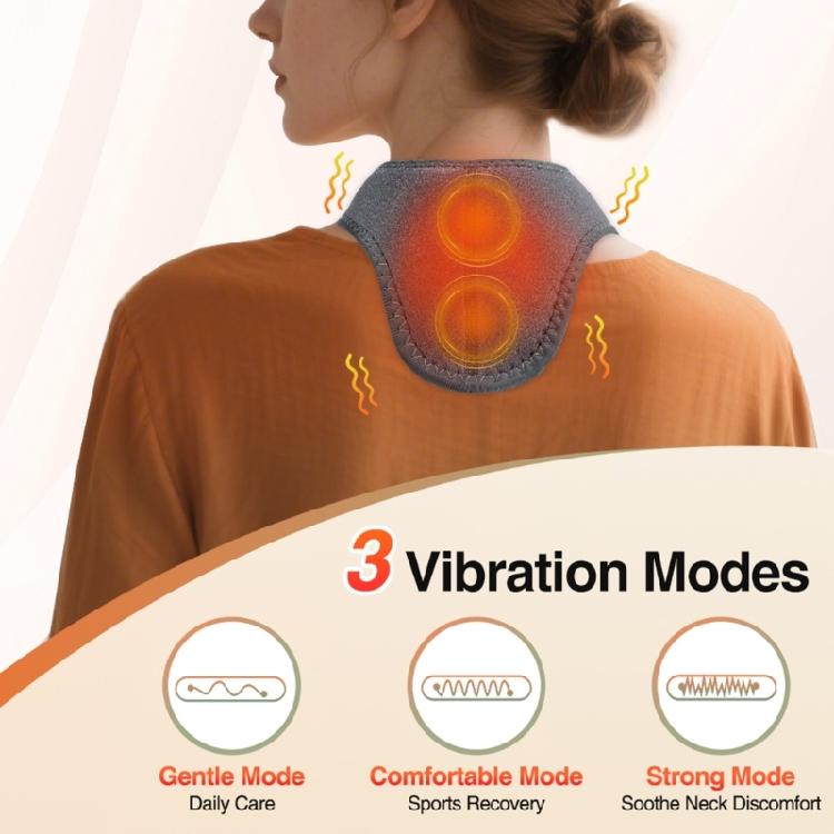 Portable Cervical Massagers Electric Heating Vibrations Mode 5Heat Option Rechargeable Battery For Shoulder Neck