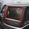 Car Central Console GPS Navigation Cover 1PCS For Jeep Cherokee 2014+ Bright Red