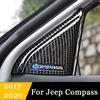 For Jeep Compass 2017 -  Interior A Pillar Window Post Speaker Triangle Cover Trim Garnish Bezel Moulding Accessories