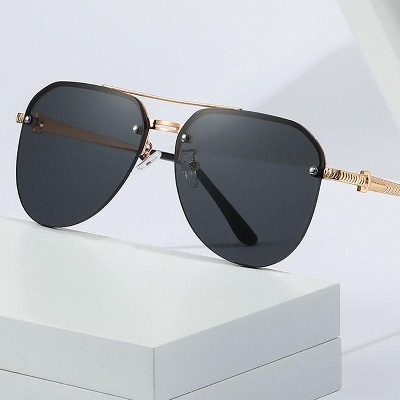 Women Metal Half-frame All Match Sunglasses one size