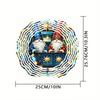 10 Inch Christmas Gnome Wind Spinner 3D Kinetic Metal Hanging Decor with 360 Rotating Hook Outdoor Indoor Garden Yard Holiday Gift for Women Men