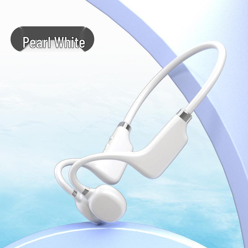 

2026 New Bone Conduction Bluetooth Earphones - True Sport Non-In-Ear, TF Card Slot, Super Long Standby білий