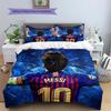 Football Player Background  Pattern Bedding Quilt Set  Home Decoration  Gift (1 * duvet cover + 2 * pillowcase  without core)