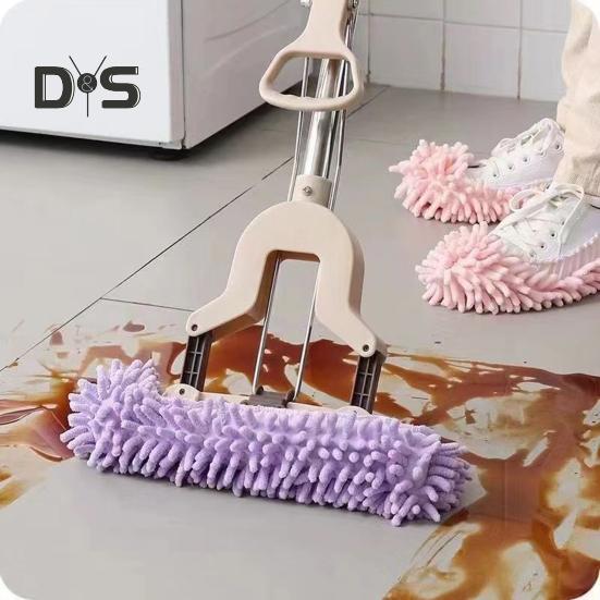 2 זוגות כיסוי נעליים עצלניות ספיגת אבק חזקה קל לנשיאה אלסטי עמיד בפני שחיקה מגבי רגליים כלי לניקוי רצפות