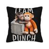 Baby Viral Monkey Punch Hugging Pillow Case Square Pillow Cover For Couch Sofa Bedroom Funny Cushion Cover