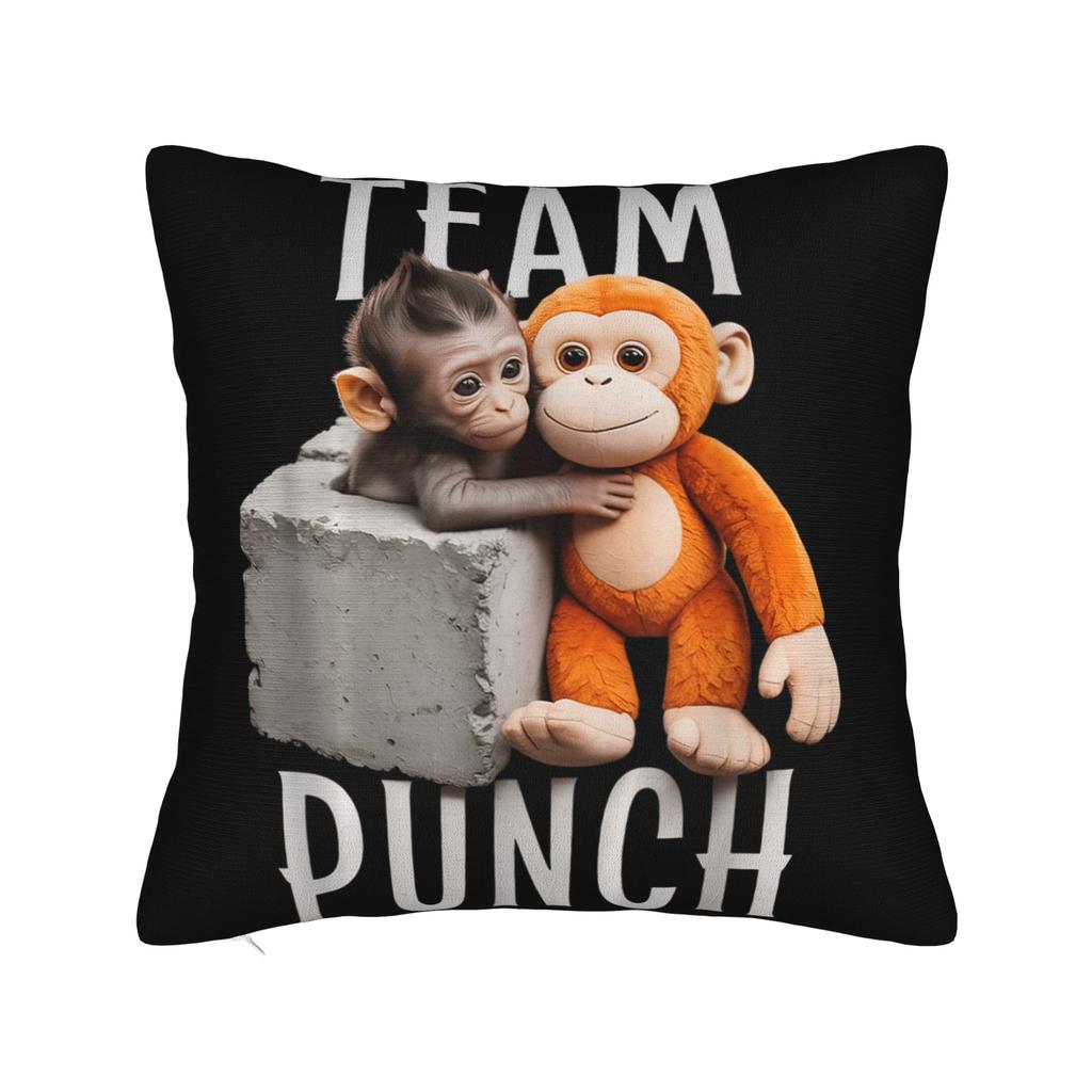 Baby Viral Monkey Punch Hugging Pillow Case Square Pillow Cover For Couch Sofa Bedroom Funny Cushion Cover