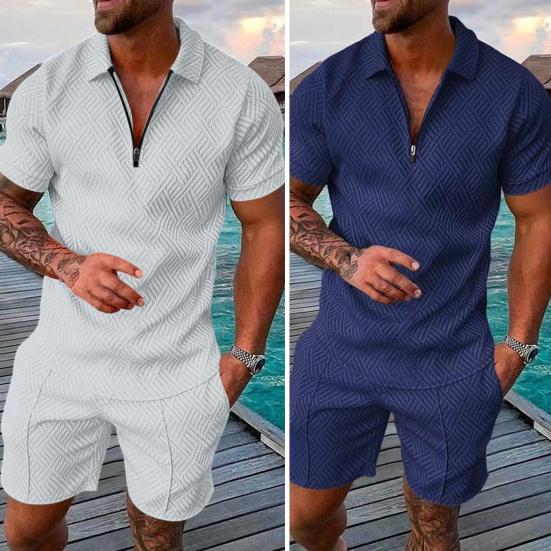 

Мужской спортивный костюм, крутой пуловер на молнии с вырезом, мужская рубашка, комплект с шортами, однотонный мужской комплект с рубашкой и шортами, мужской летний спортивный костюм, мужская одежда