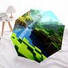 Pixel Game Fashionable Automatic Opening/Closing Folding Umbrella. Portable and Foldable, Ideal for Gift, Travel, and Daily Use.