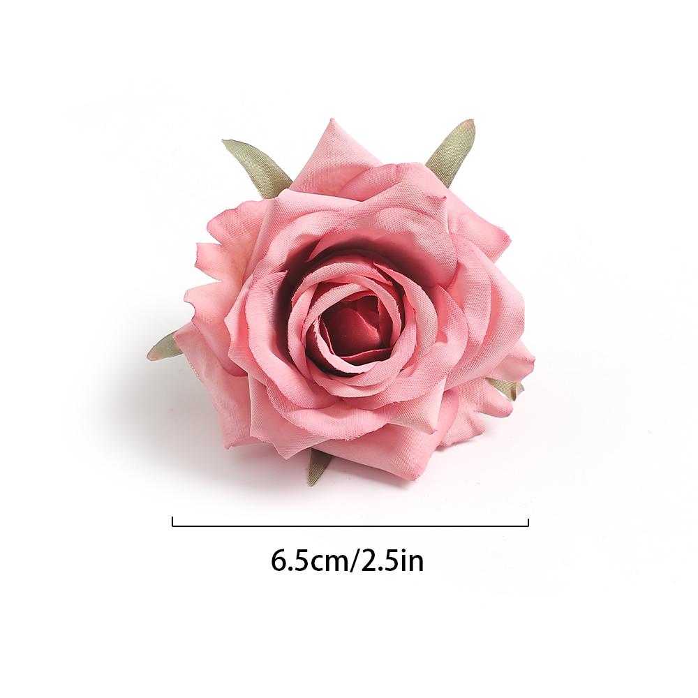 10/20Pcs Artificial Rose Flowers 6.5CM Silk Fake Flowers for Home Room Decor Party Garden Wedding Decoration DIY Gifts Accessory