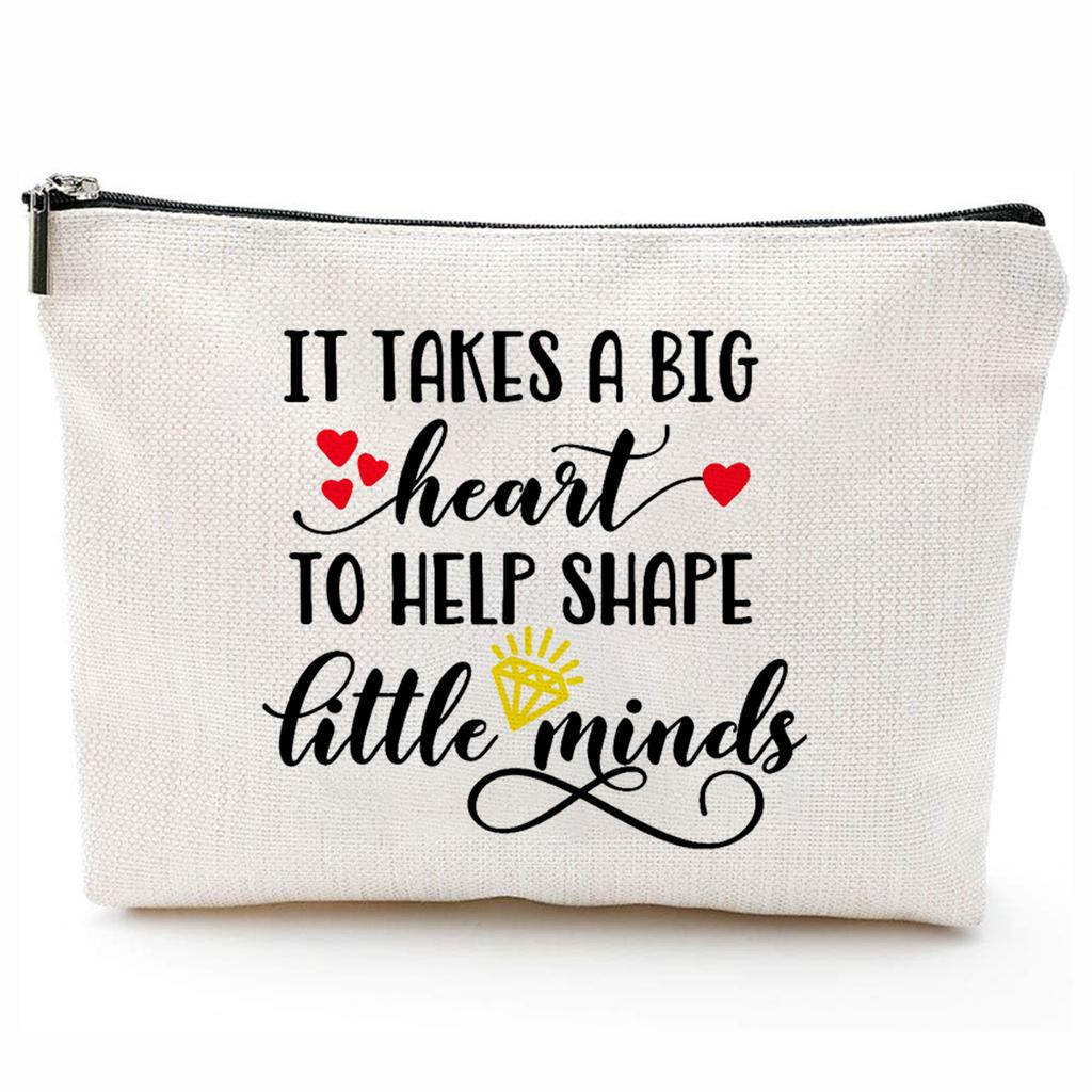 Teacher Gifts Teacher Appreciation Gifts Thank You Teacher Gift Bags Zipper Cosmetic Makeup Bag Canvas Pencil Pouch