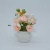 4cm/1.1*5cm Plastic Simulation Vase Green Plant Potted Vase  Miniature Dollhouse Decorations