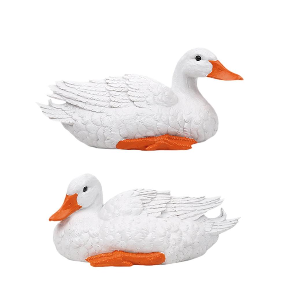 Duck Garden Statue Outdoor Resin Animal Figurine for Yard Lawn Patio Pond Modern Decorative Statuette