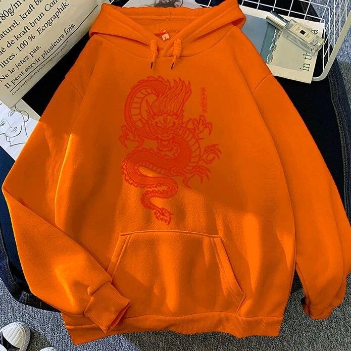 Mikiny Unisex Čínský drak s potiskem Mikina s kapucí Street Denně Ležérní Hip Hop Streetwear Unisex Harajuku Kabát s kapucí Velké velikosti Streetwear