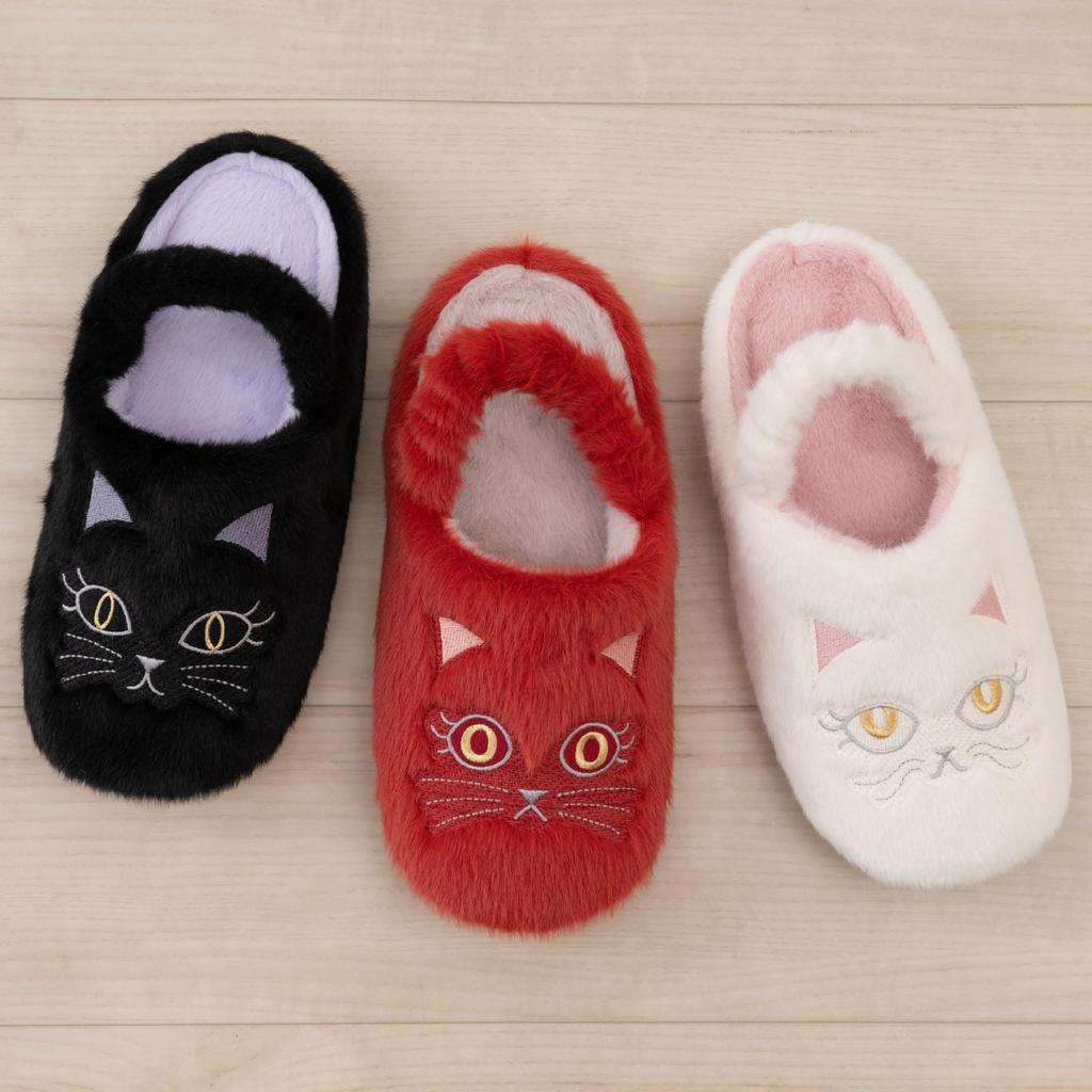 Senko Little Devil Cat Mel Charles Slippers, Rachel/Mel Charles/Lila Charles, (Red)