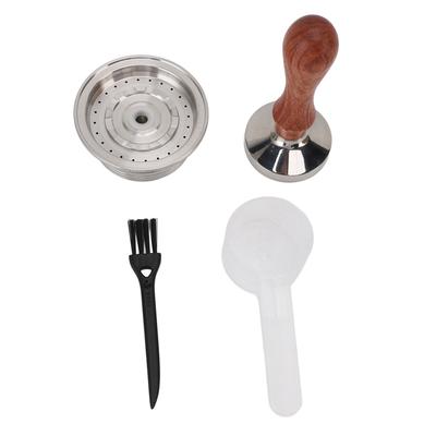 Reusable Coffee Capsule 304 Stainless Steel Refillable Coffee Filter Pod with Tamper Brush and