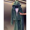 Korean Style Age-Reducing Casual Two-Piece Set: Hooded Sweatshirt & Wide-Leg Pants for Autumn/Winter 2025