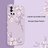 Plum Blossom Phone Case For Oneplus 11 11R 10 10R 10T 9R 9RT 9 8T 8 7 7T Pro 5G Liquid Silicone Cover